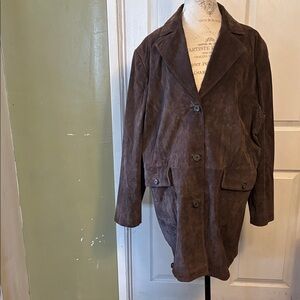 Style & Co. Dark Brown Suede Jacket
